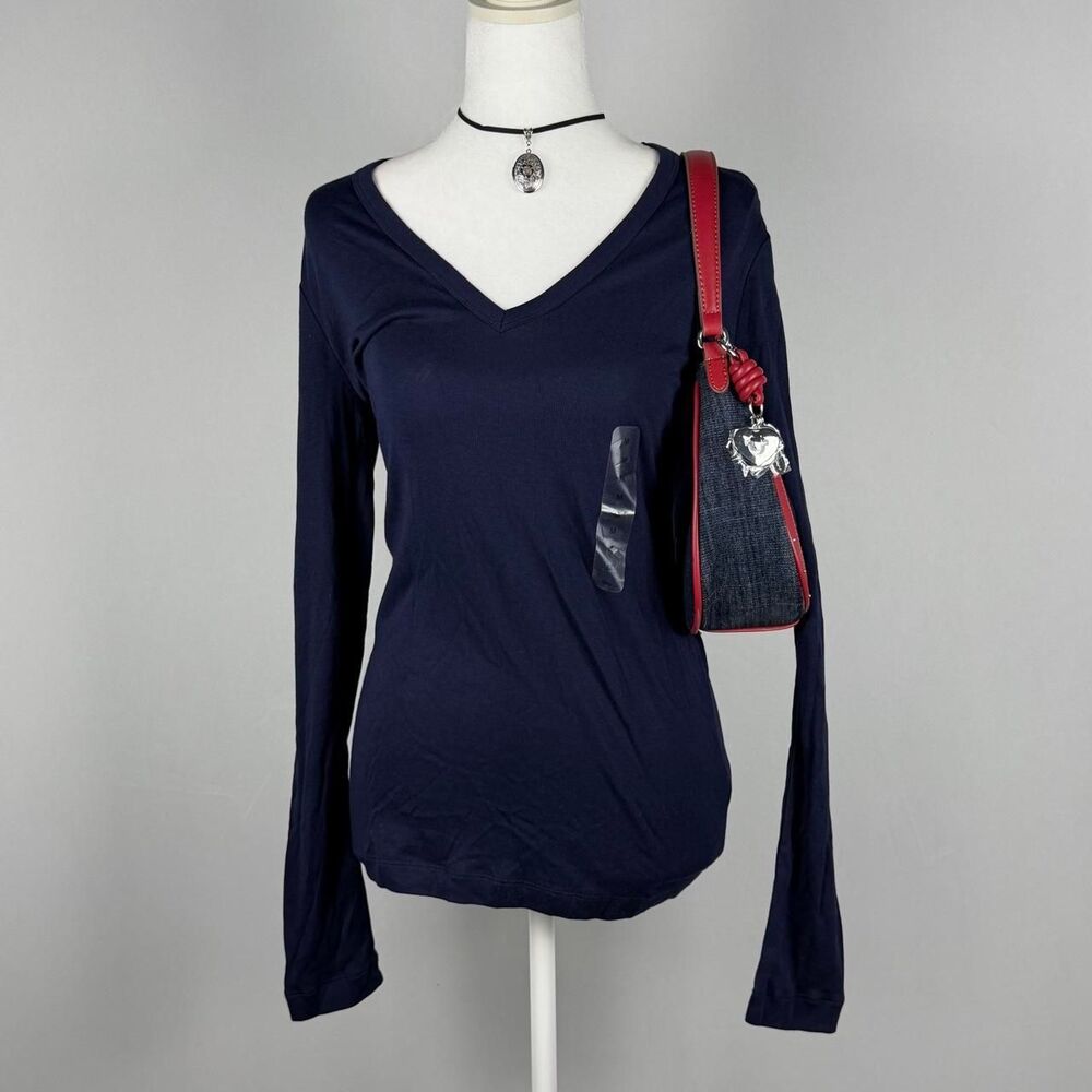 Gap Women's Navy and Blue Shirt